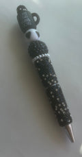 Black Rhinestone Beaded Pen